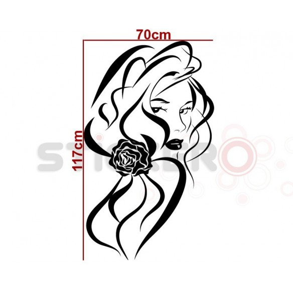 Fata cu Trandafir in Par