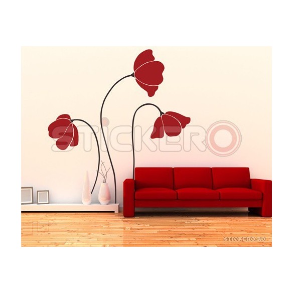Sticker de perete Flori de Mac