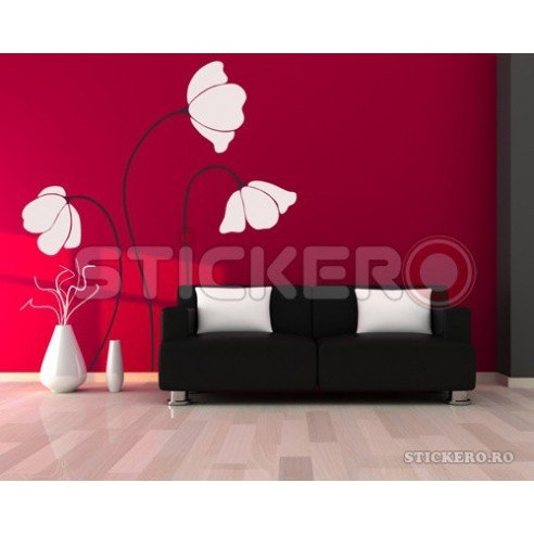 Sticker de perete Flori de Mac