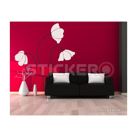 Sticker de perete Flori de Mac