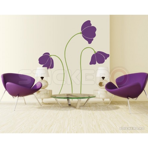 Sticker de perete Flori de Mac