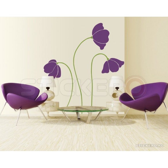 Sticker de perete Flori de Mac