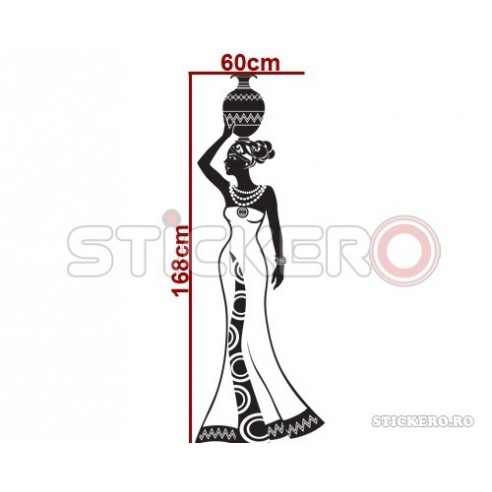 Sticker de perete Silueta Africana