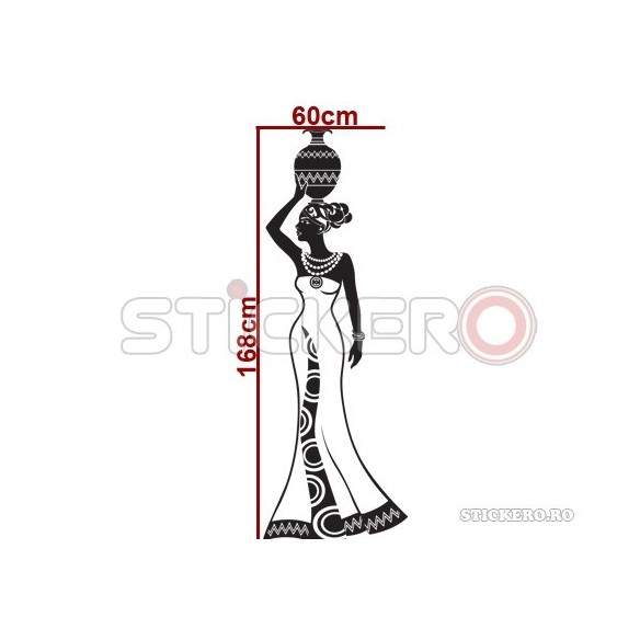 Sticker de perete Silueta Africana