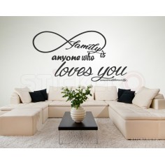 Sticker de perete mesaj Family is...