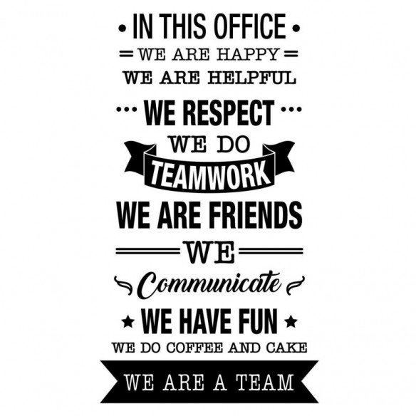 Sticker de perete pentru birou - In This Office