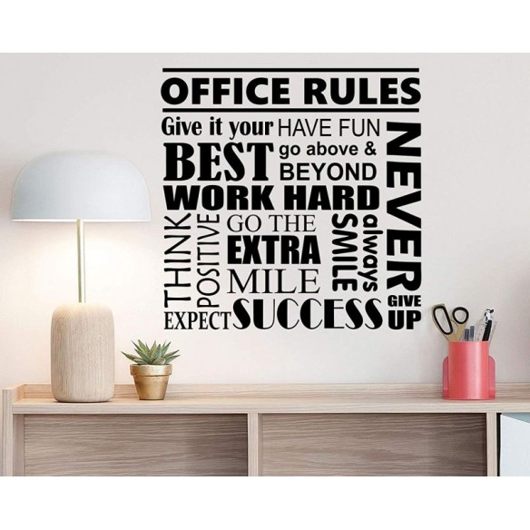 Sticker de perete pentru birou - Office Rules