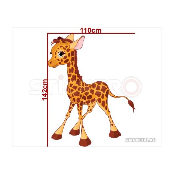 Girafa Calf - sticker imprimat