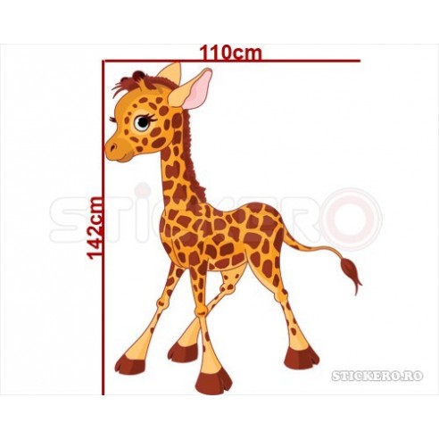 Girafa Calf - sticker imprimat