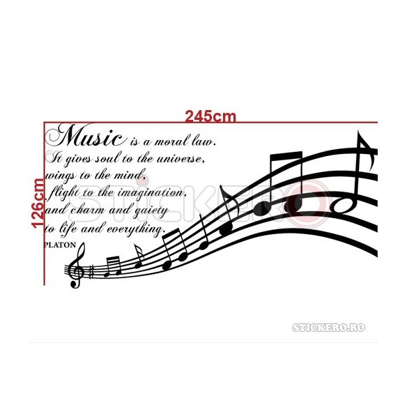 Despre muzica - sticker mesaj