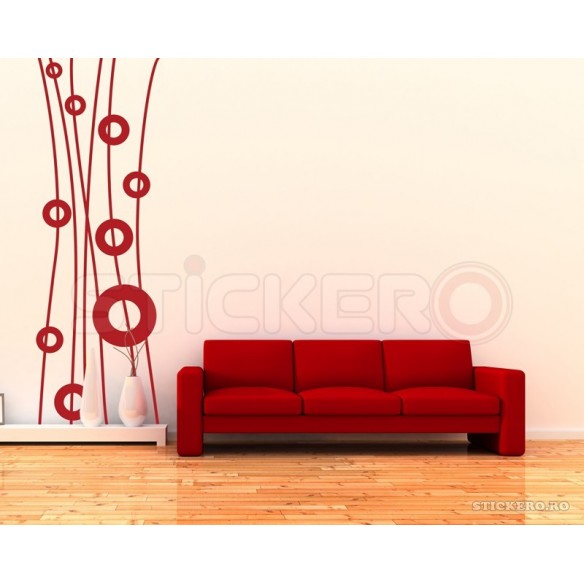 Sticker decorativ Linii si Cercuri