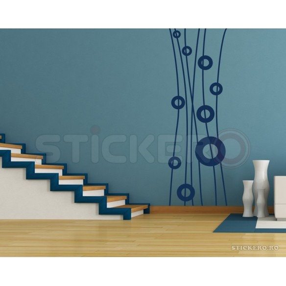 Sticker decorativ Linii si Cercuri