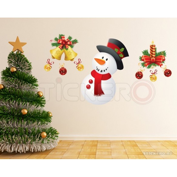 Set decor de Craciun - sticker imprimat