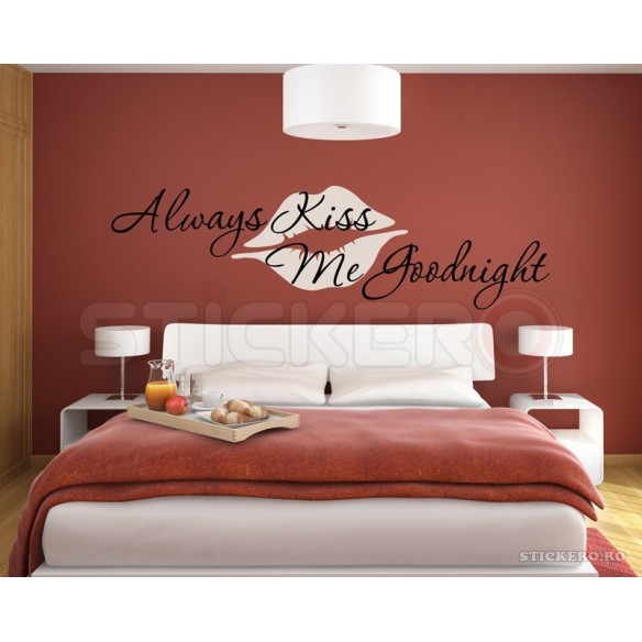 Always kiss me goodnight - sticker mesaj