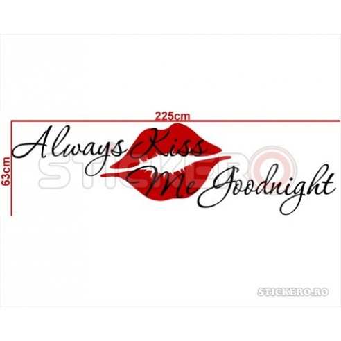 Always kiss me goodnight - sticker mesaj