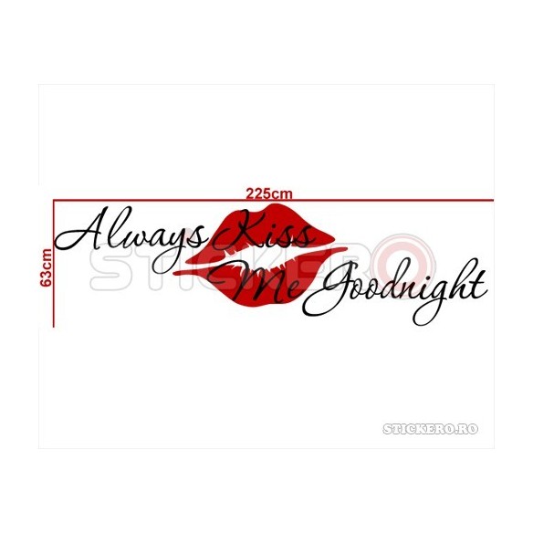 Always kiss me goodnight - sticker mesaj