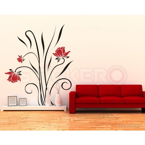 Buchet floral - sticker de perete