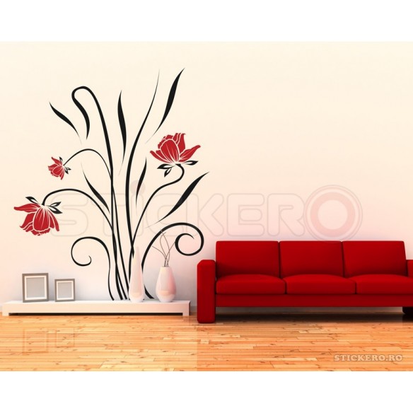 Buchet floral - sticker de perete