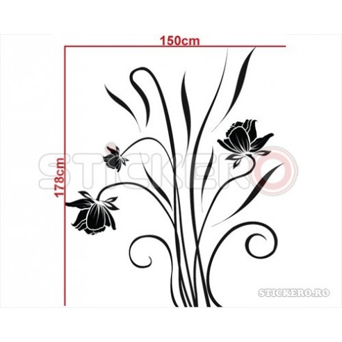 Buchet floral - sticker de perete