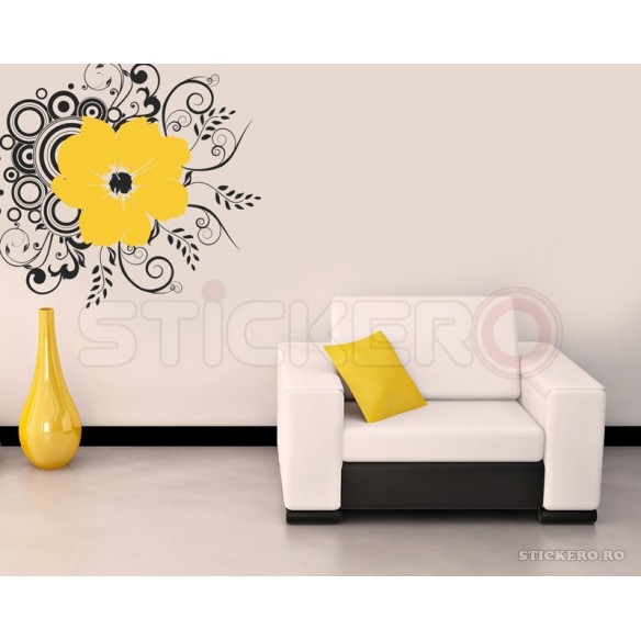 Floare abstracta - sticker decorativ