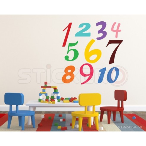 Sticker educativ cu cifre