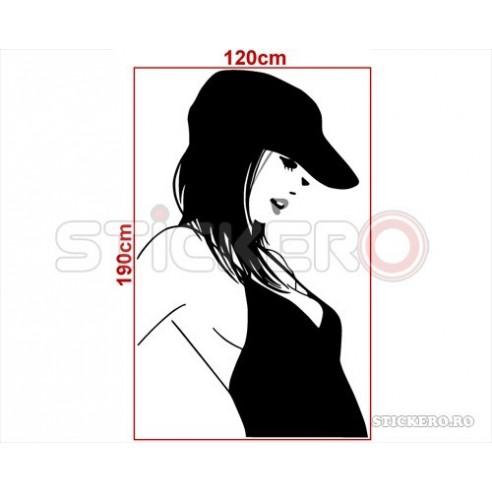 Fashion girl - sticker decorativ
