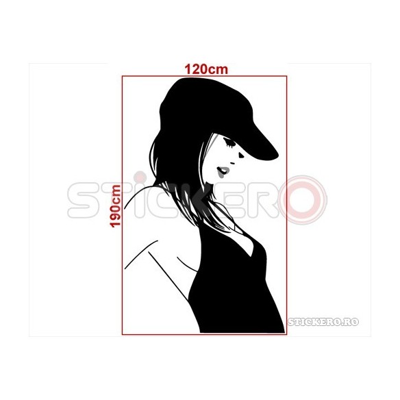 Fashion girl - sticker decorativ