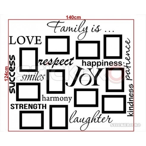 Peretele familiei - sticker decorativ