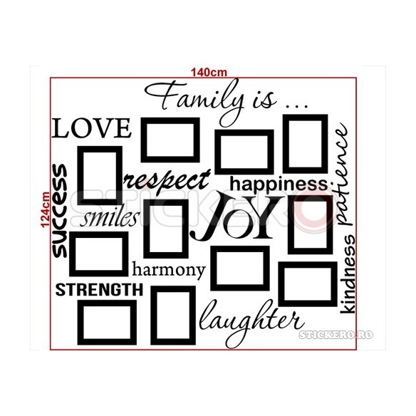 Peretele familiei - sticker decorativ