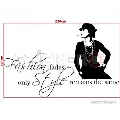 Fashion fades - sticker decorativ mesaj
