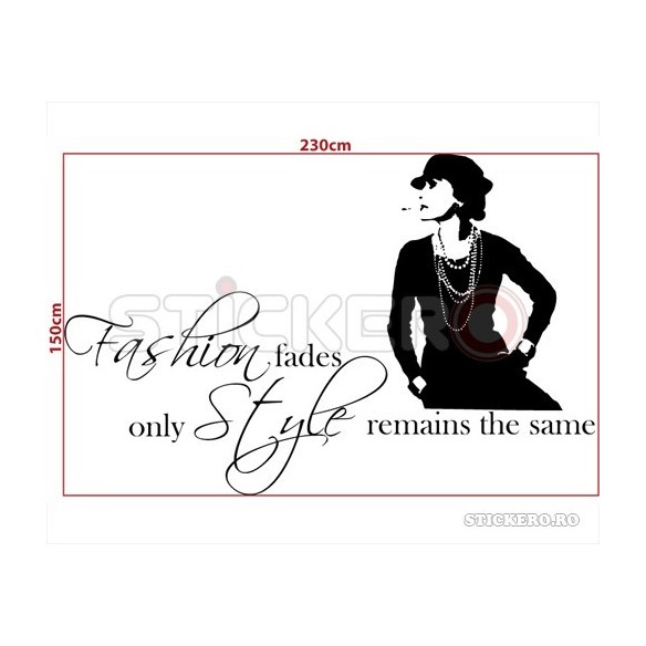 Fashion fades - sticker decorativ mesaj