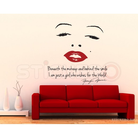 Marilyn Monroe - sticker decorativ mesaj