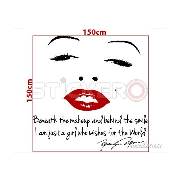 Marilyn Monroe - sticker decorativ mesaj