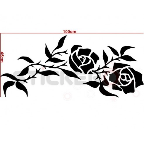 Sticker decorativ Trandafiri impletiti
