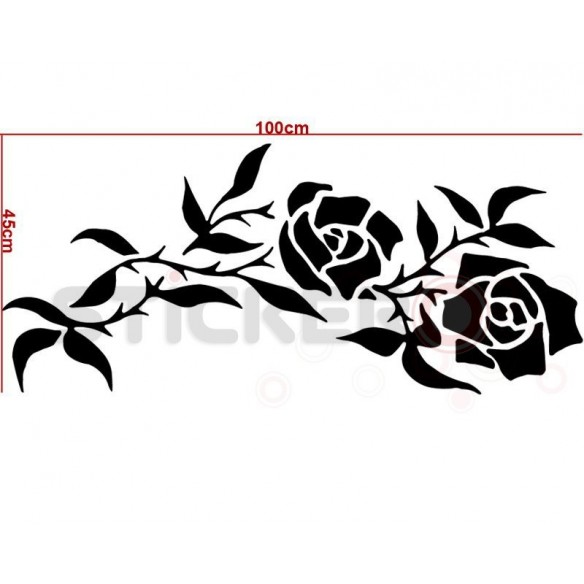 Sticker decorativ Trandafiri impletiti