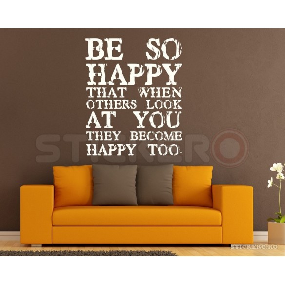 Be So Happy - sticker decorativ mesaj