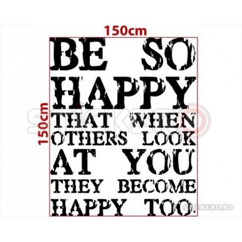Be So Happy - sticker decorativ mesaj