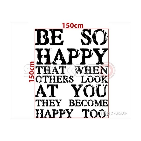 Be So Happy - sticker decorativ mesaj