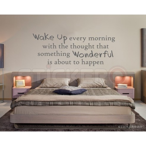 Wake Up - sticker decorativ mesaj