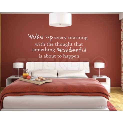 Wake Up - sticker decorativ mesaj