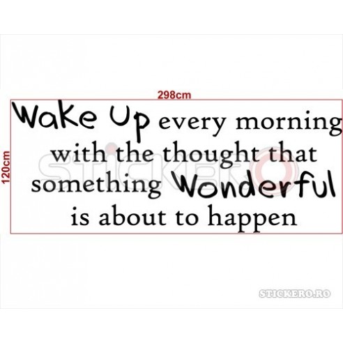 Wake Up - sticker decorativ mesaj