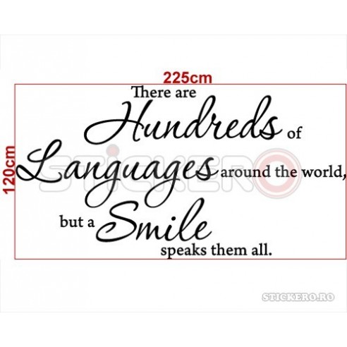 Smile - sticker decorativ mesaj