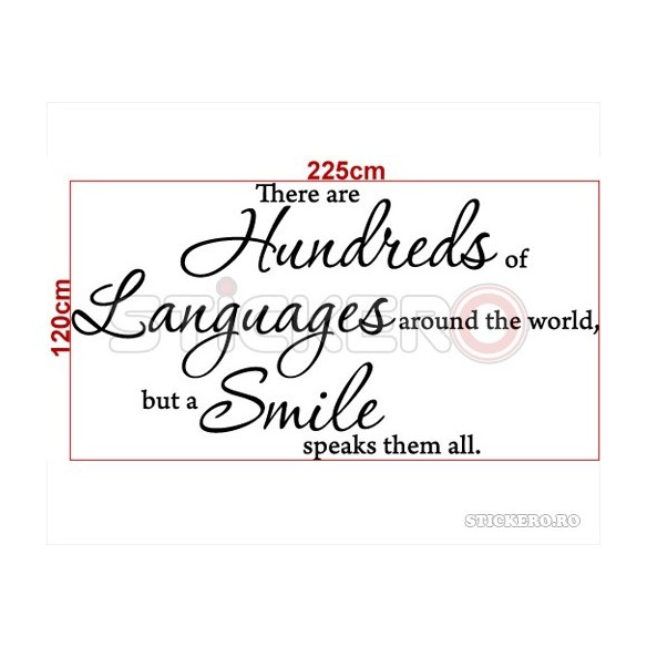 Smile - sticker decorativ mesaj