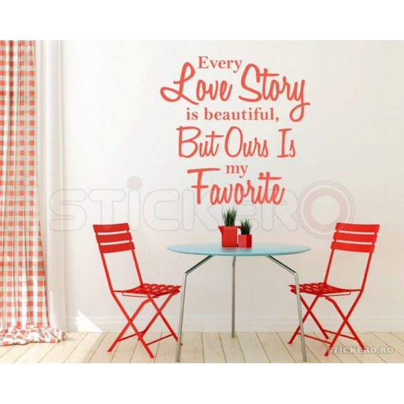 Love Story - sticker decorativ mesaj
