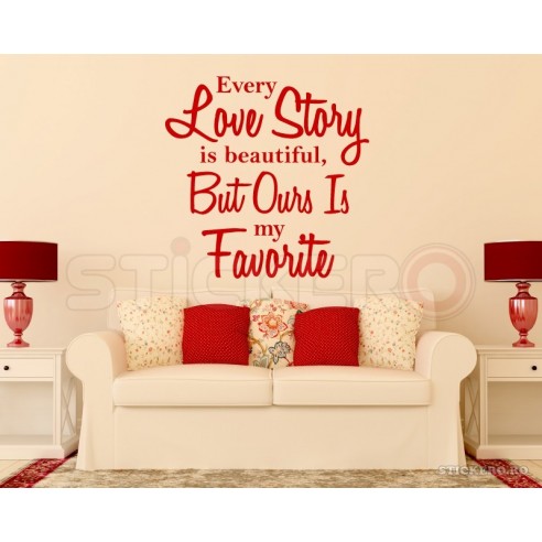 Love Story - sticker decorativ mesaj