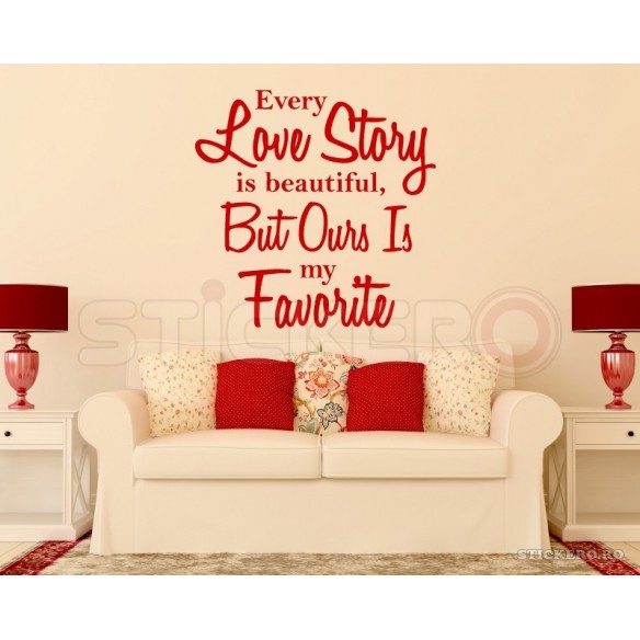 Love Story - sticker decorativ mesaj