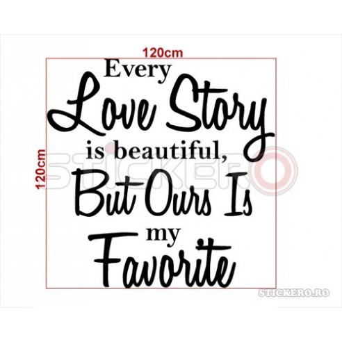 Love Story - sticker decorativ mesaj