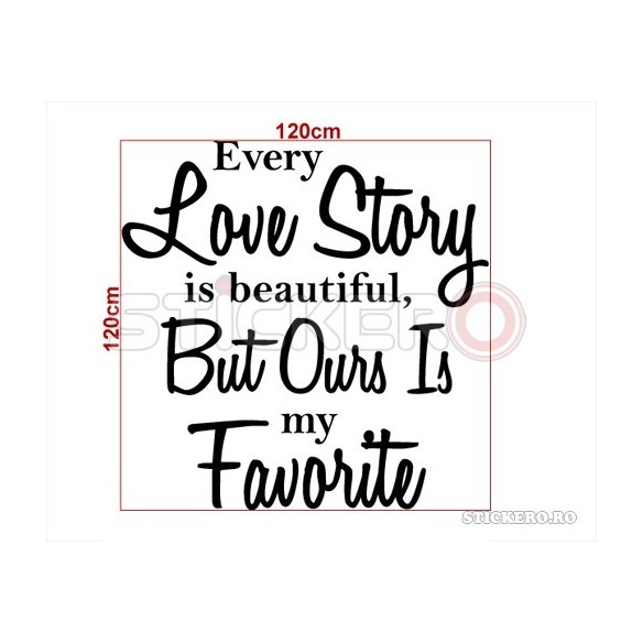 Love Story - sticker decorativ mesaj